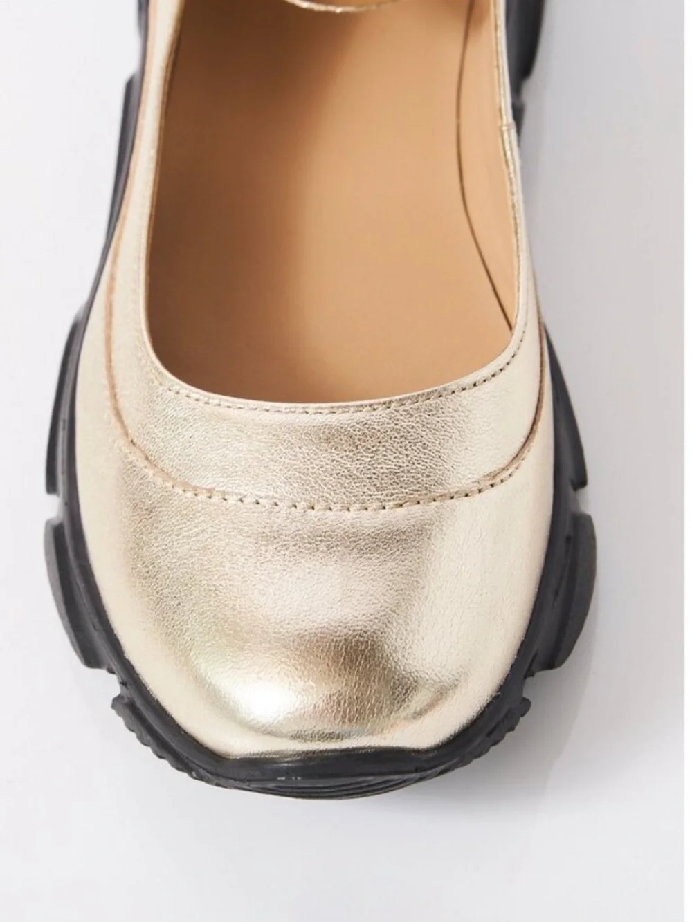 Free people Adventure leather Ballet Sneakers in gold